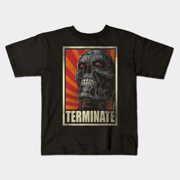 Terminate! Kids T-Shirt by Barbadifuoco